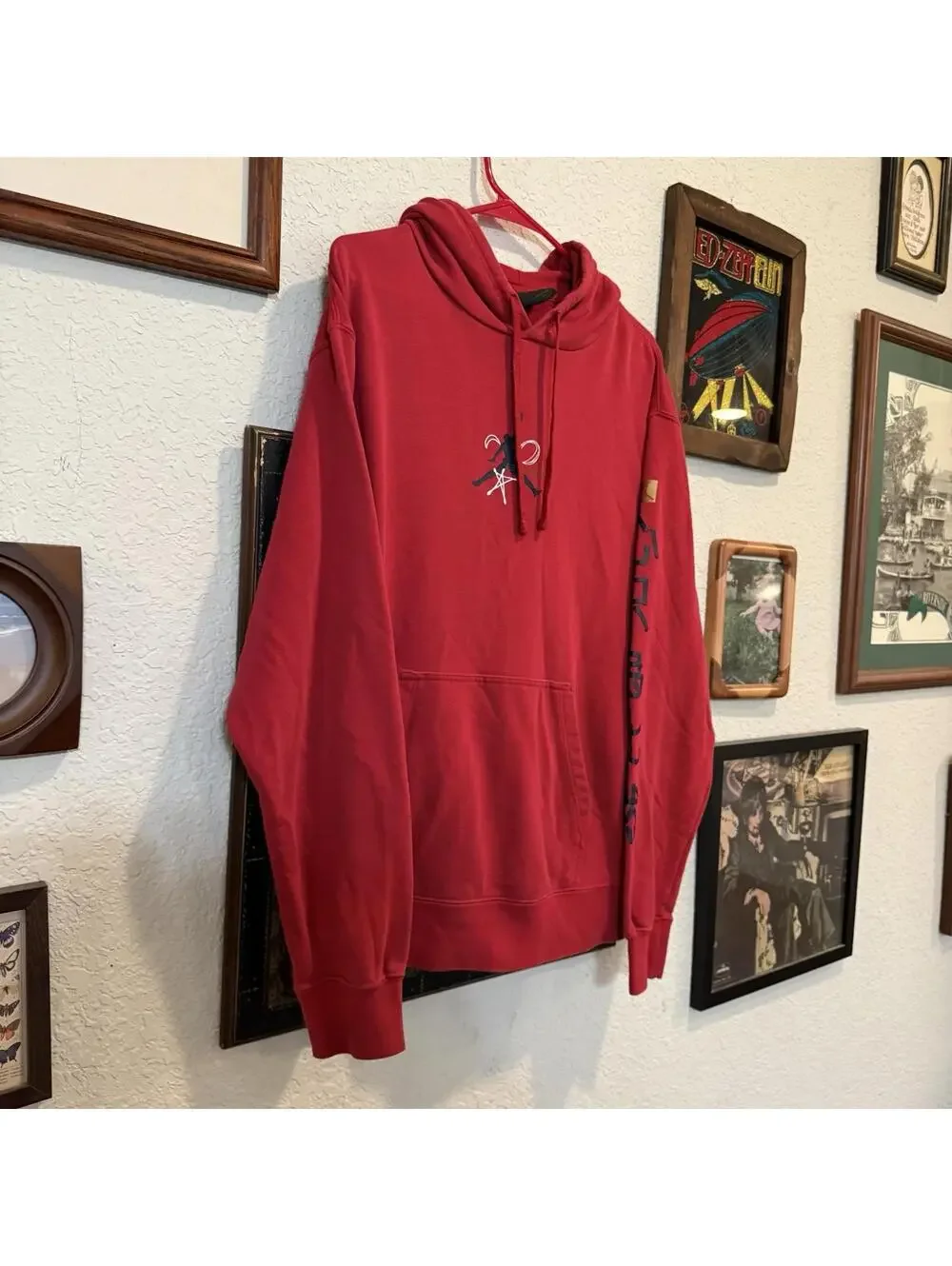 Nike‎ Air Jordan Legacy FIBA RARE Red Basketball Hoodie Men's Size Medium